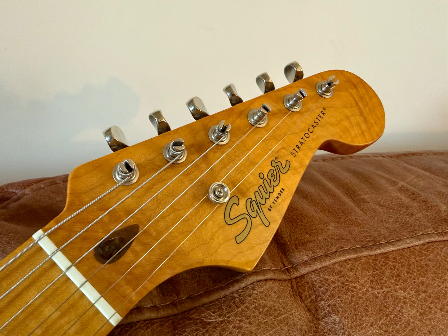 Squier Classic Vibe Stratocaster 2025 - upgraded with genuine Fender Stratocaster parts and pickups and a AAA+++ flame maple neck
