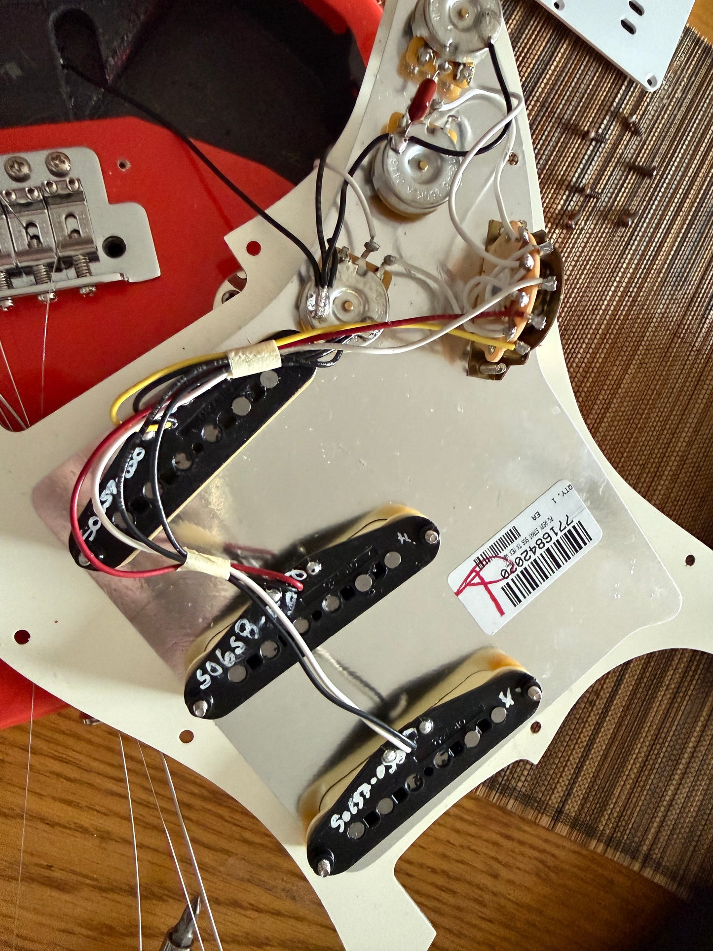 Squier Classic Vibe Stratocaster 2025 - upgraded with genuine Fender Stratocaster parts and pickups and a AAA+++ flame maple neck