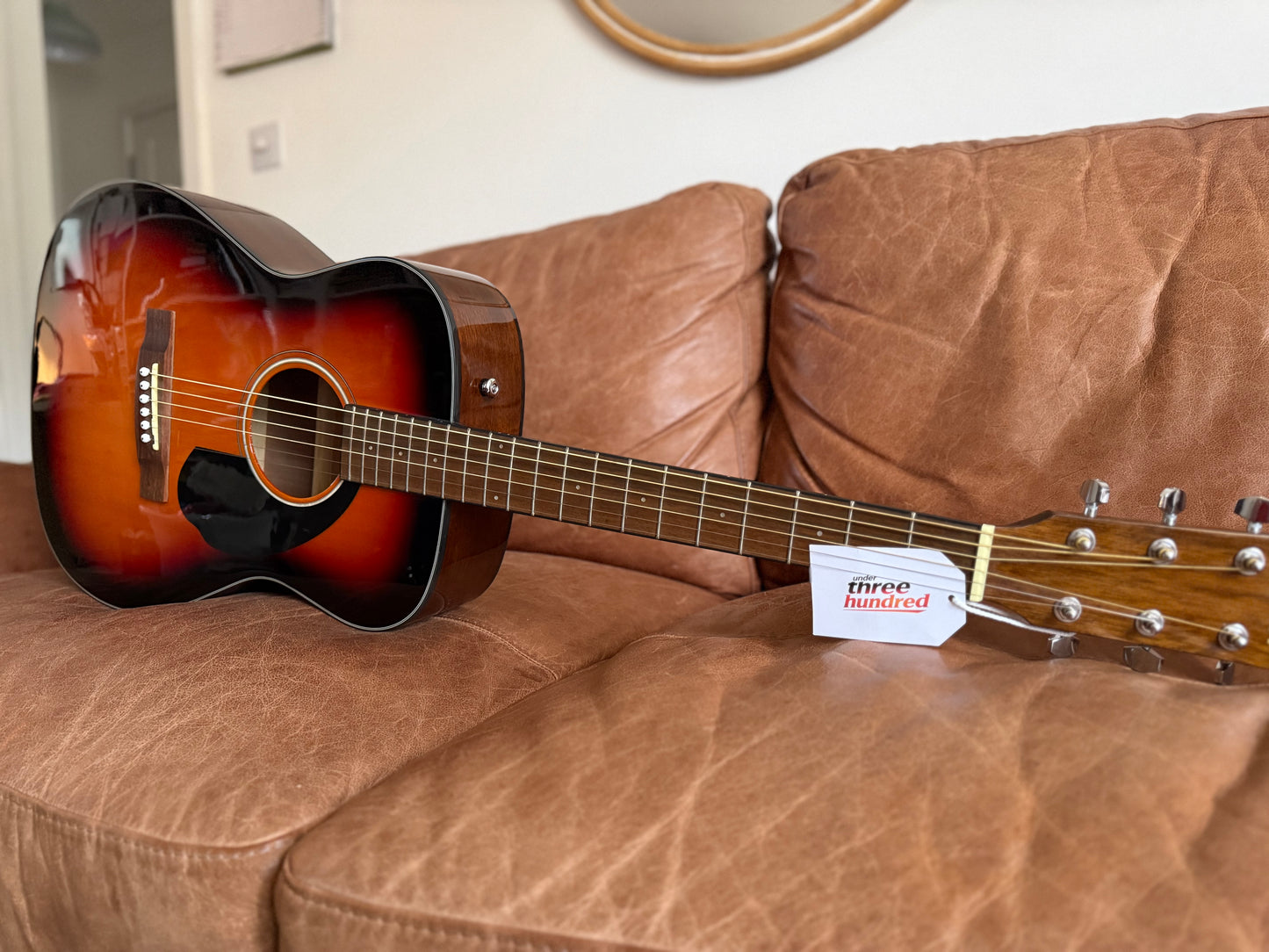 Fender CC-60S Acoustic Concert Size Guitar - Solid Spruce Top | Scalloped Bracing