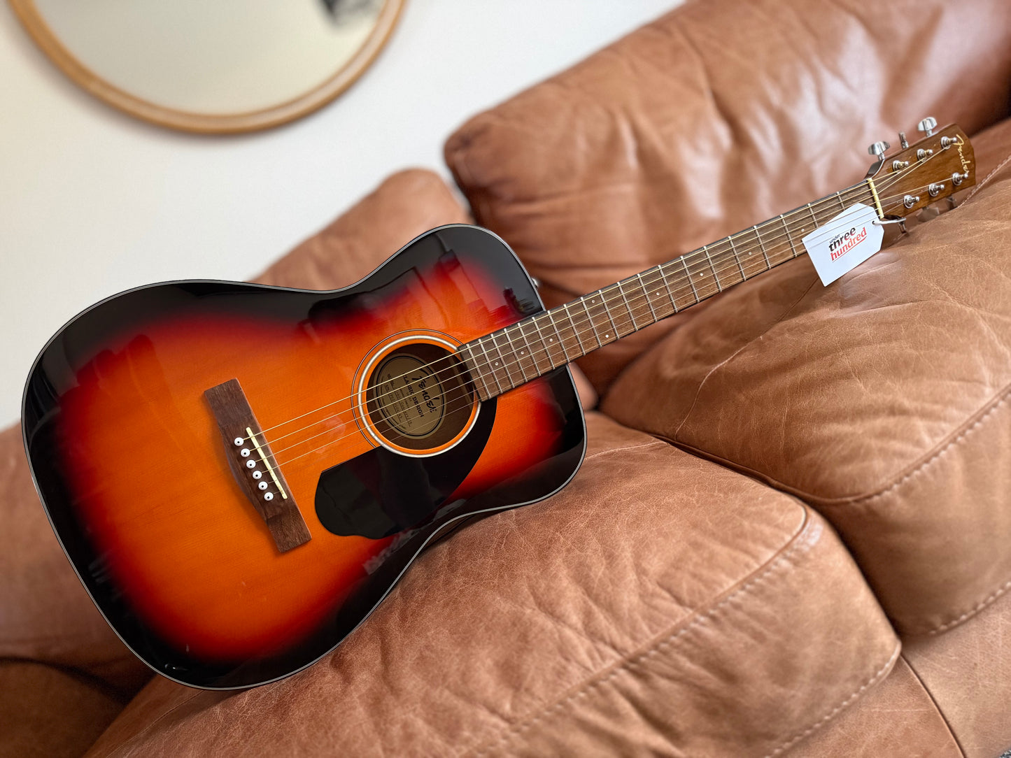 Fender CC-60S Acoustic Concert Size Guitar - Solid Spruce Top | Scalloped Bracing