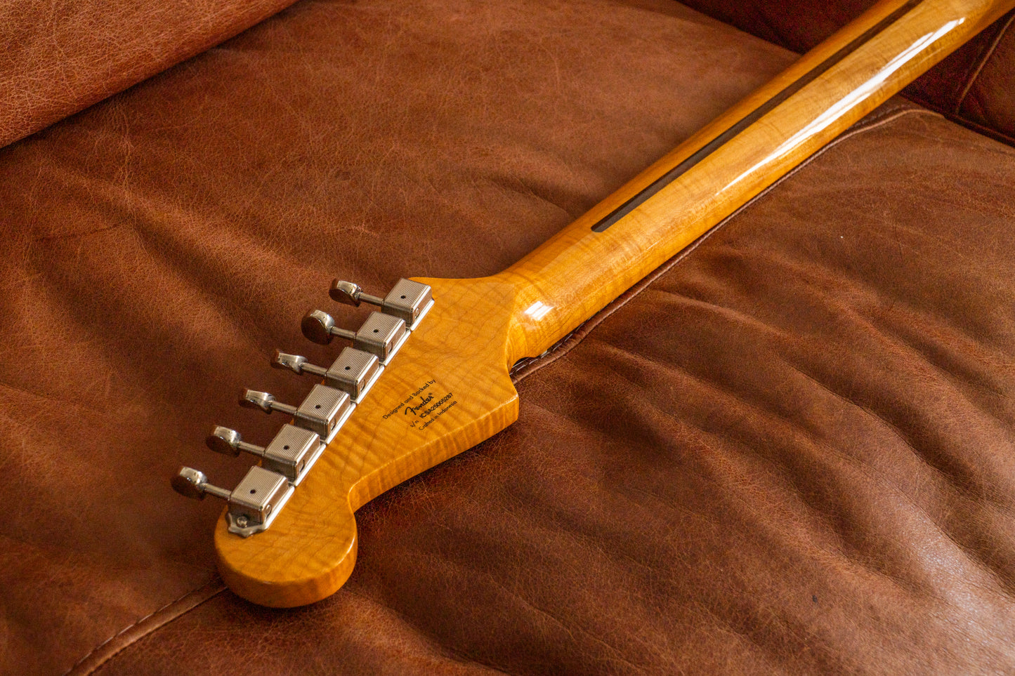 Squier Classic Vibe Stratocaster 2025 - upgraded with genuine Fender Stratocaster parts and pickups and a AAA+++ flame maple neck