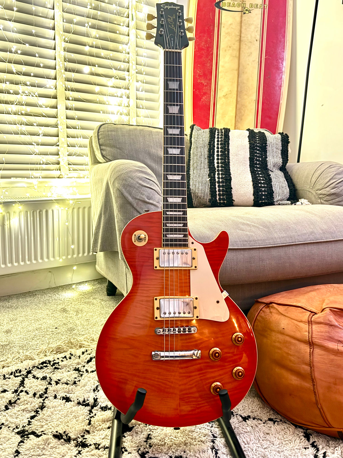 1989 Epiphone Les Paul Standard in Cherry Sunburst with brand new Gator hard case